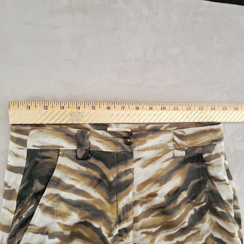 Diega Patrelo Silky Tiger Print Camo Cargo Pants XS - Picture 8 of 13